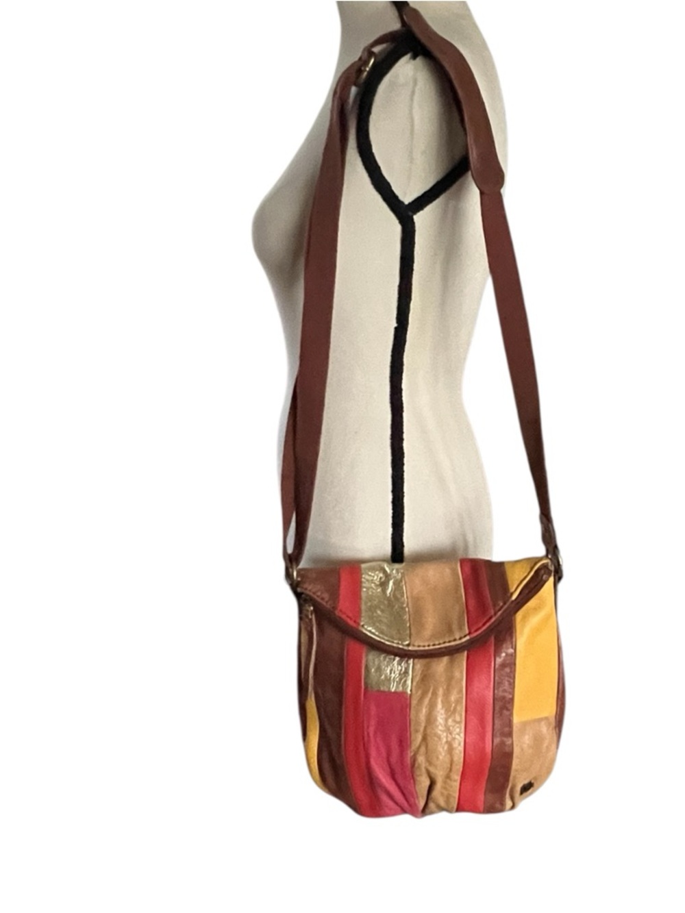 VTG. The Sac Deena Multicolored Patchwork Leather Crossbody